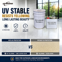 Revêtement imperméable polyaspartique polyuréa effet marbre pour extérieur, antidérapant, résistant à l'usure, peinture autolissante pour sols en sable coloré