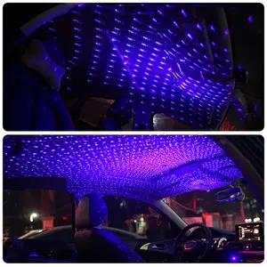 लेजर यूएसबी कार माहौल प्रकाश एलईडी प्रोजेक्टर रात छत तारों से एलईडी कार छत के ऊपर सजावट थोक उच्च उज्ज्वल