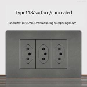 Brazilian standard PC <b>USB</b> wall <b>socket</b>, power <b>socket</b> panel, type 118 6-pin wall plug <b>socket</b> - Product Image 5