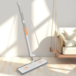 Mopa de limpieza de suelos planos grande de 42 cm al por mayor, herramienta de limpieza de agua con auto-limpieza para el hogar, mango telescópico, paño para barrer el polvo sin esfuerzo - Product Image 1