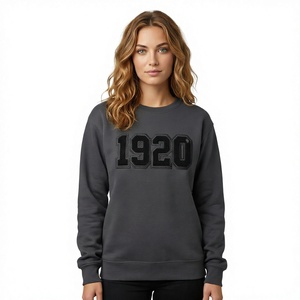 custom <b>women</b> mock neck <b>sweatshirt</b> oversized pullover <b>long</b> sleeve casual fashion <b>sweatshirt</b> wholesale supplier - Product Image 4