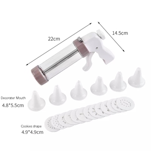 Cookie Press Maker Machine Clear Cookie Press Gun <b>Kit</b> with 13 Discs and 6 Icing Tips <b>Cake</b> <b>Decorating</b> <b>Kit</b> for DIY Cookie Biscuit - Product Image 6