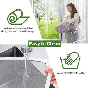 Moustiquaires magnétiques de fenêtre de cadre de PVC de style moderne vers l'intérieur et l'extérieur <span class=keywords><strong>pour</strong></span> le moustique et la crème solaire d'hôtel avec la conception élégante - Product Image 5