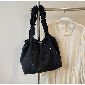 Bolso Tote plisado con cordón fresco literario de alta apariencia con correa de hombro con volantes al por mayor Hermoso bolso de hombro con <span class=keywords><strong>diamantes</strong></span> - Product Image 3