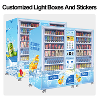 Distributeur automatique de boissons et d'aliments personnalisé XYZ Factory avec paiement Apple Pay, acceptant plusieurs modes de paiement, pour sodas froids, bières et articles de vente au détail