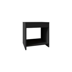 Table de chevet DB 16.5 \ "antique-français moderne-midcentury avec étagère spacieuse en bois massif assemblé pour une utilisation en appartement en noir - Product Image 2