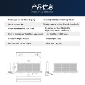 Pantalla <span class=keywords><strong>LED</strong></span> Impermeable de Doble Cara para Exteriores P3 2024, Brillo de 5000cd, Pantalla de Publicidad para Techo de <span class=keywords><strong>Taxi</strong></span>, Gran Venta - Product Image 4