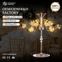 Lampu Meja Kristal Bunga Eropa Mewah, Tempat Lilin Vintage, Makan Malam Romantis, Hiasan Tengah Meja