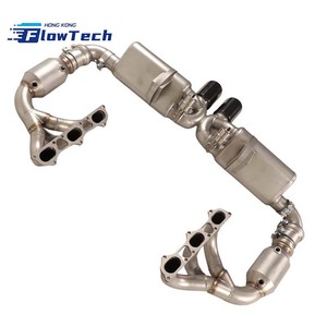 Système d'échappement complet SS304 avec collecteurs catalysés et silencieux arrière à soupapes pour Porsche 991.1/991.2 GT3 3.8L/4.0L – Finition sablée - Product Image 5