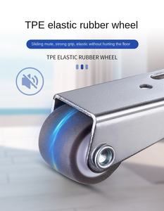 0,8 İnç Özel Kasnaklı Çekmeceli Yemek Masası Görünmez Konteyner Halı Gizli Rulmanlı Paslanmaz Çelik Alçak Tekerlekler - Product Image 5