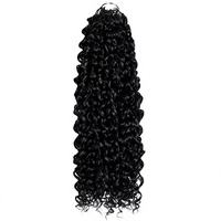 Extensions de cheveux humains bouclés crépus au crochet, design à fil invisible noué à la main, pré-séparées et pré-faites, pour femmes noires, vente en gros