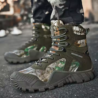 Bottes de randonnée imperméables pour hommes, chaussures de montagne, bottes tactiques de combat en camouflage désertique marron pour hommes