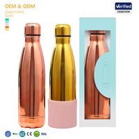Bouteille isotherme en acier inoxydable plaqué cuivre, forme cola, 500 ml/750 ml, pour la gym et le fitness, écologique, rétention thermique 6-12 heures