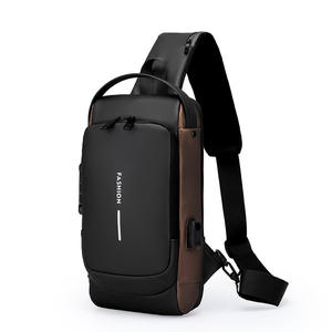 Sac messager de voyage multifonctionnel Ssj pour homme, antivol, avec port USB, en PU léger, durable, imperméable, fermeture éclair verrouillable, utilisable de plusieurs façons - Product Image 1