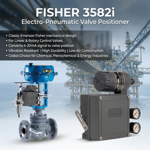 Posicionador de Válvulas Electro-Neumáticas Mecánico de Alta Precisión Fisher 3582i OEM para Válvulas de Control de Acción Simple - Product Image 1