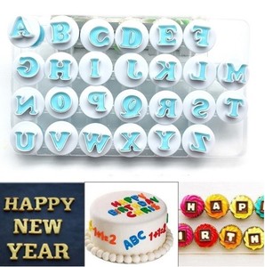 Molde de repostería para hornear, cortador de Fondant de galletas con alfabeto superior y inferior y números de 0 a 9, herramientas de decoración de pasteles y magdalenas - Product Image 5
