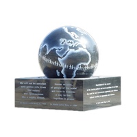 Boule roulante en granit noir, 1 pièce, fontaine de paysage pour cascade