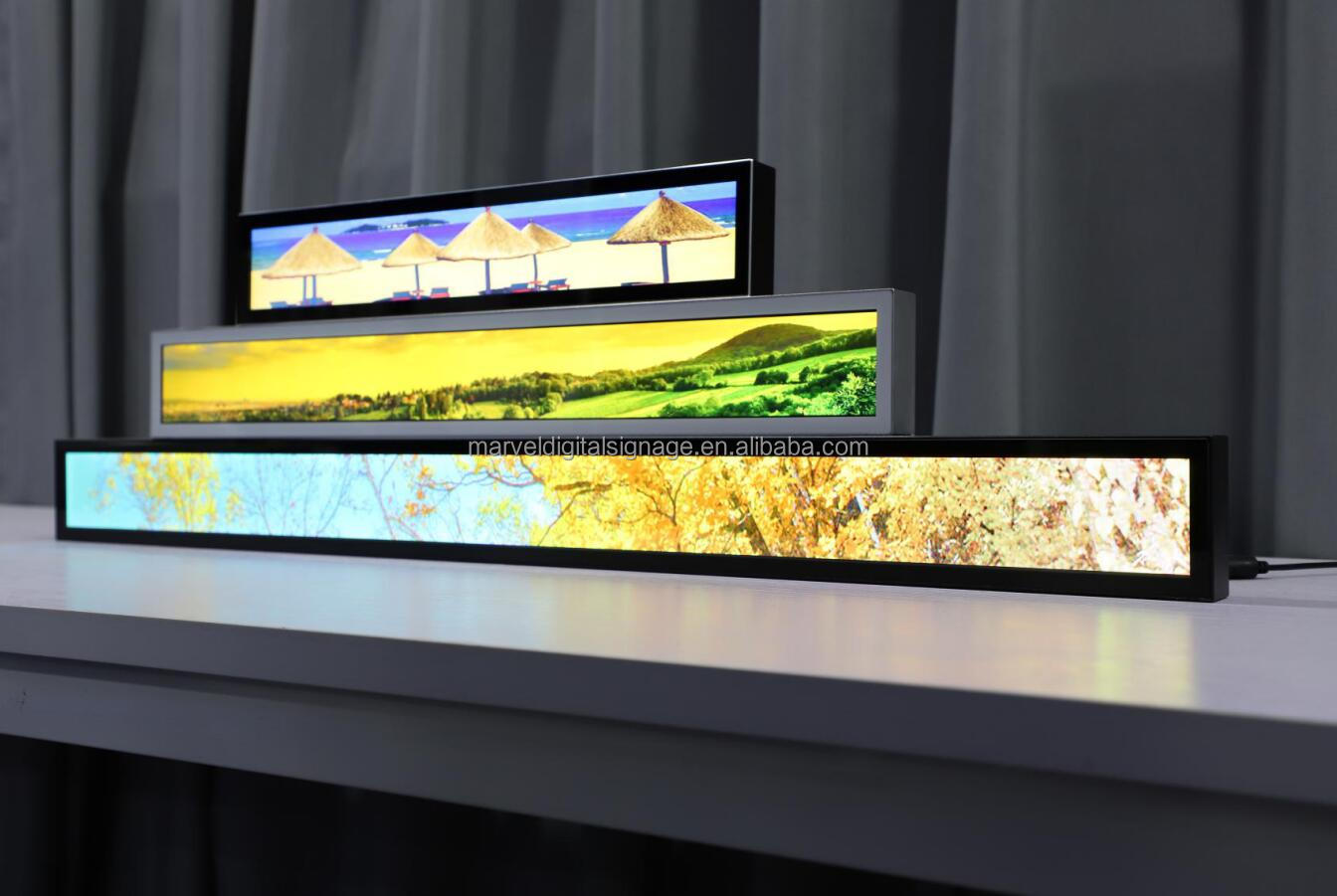 边缘货架超市触摸宽数字条形屏拉伸液晶显示屏