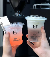 Gobelets personnalisés en PET pour boissons froides avec couvercles – Gobelets transparents pour thé au lait Boba, jus, soda, café, eau glacée