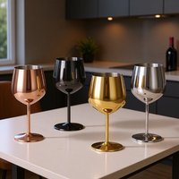 Verres à champagne pour fête de mariage, 18 oz, 480 ml, mugs, or rose, acier inoxydable 18/8, verre à vin