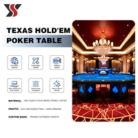 Table de poker Texas Hold'em de luxe moderne pour casino, avec éclairage LED, nappe personnalisable, écologique et durable, de la marque YS Professional.