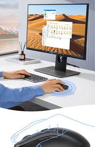 UGREEN 인체 공학적 무선 마우스 2.4G 사일런트 컴퓨터 마우스 USB 수신기 4000 DPI 무선 마우스 (BT5.0 및 3.0) 4 조정 가능 - Product Image 3