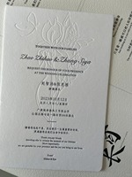 Cartes de mariage haut de gamme personnalisées 2026 800GSM 600GSM, impression typographique de luxe, texte en relief, carte postale, liste des invités, carte de menu