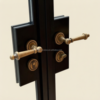 Portes Françaises en Aluminium, Portes Extérieures pour Maisons, Portes d'Entrée, Porte d'Entrée Vintage, Décoration à Ondulations d'Eau, Séparateur de Pièces