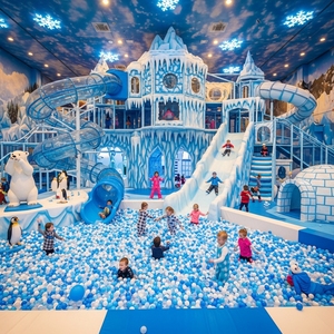 <b>Large</b> Ice Snow Themed Indoor Playground Equipment Kids Naughty Castle Soft Play Games with <b>Slide</b> Ball Pit for Commercial Use - Product Image 2
