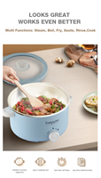 Haute qualité Portable facile à nettoyer 2 L électrique 700 W - 2 niveaux Options de puissance pour soupe et nouilles marmite multifonctionnelle