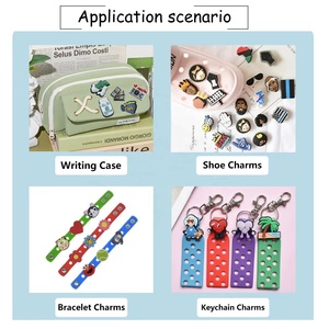 XB Venta al por mayor de accesorios de hebilla de goma suave de PVC con diseño de dibujos animados, envío mixto aleatorio económico, set de dijes para zuecos y zapatos a granel para decoración de calzado - Product Image 3