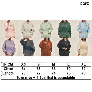 Venta al por mayor ácido lavado de gran tamaño pesado hombres pulóver sudaderas con patrón impreso ecológico otoño - Product Image 3