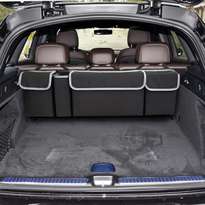 Sac de rangement pour coffre de voiture, sac de rangement en nylon à 4-7 compartiments pour l'espace de chargement intérieur des SUV - Product Image 1