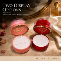 Boîte de présentation à couvercle rabattable pour rose éternelle, emballage de bijoux pour cadeaux de demande en mariage, planificateurs et collections de détail