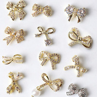Breloques en zircon pour accessoires de décoration d'ongles, breloques de luxe en diamant pour ongles, strass