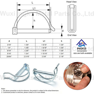 Déverrouillage rapide remorque camion goupille de sécurité vélo poussette attelage crochet Clip D forme boucle broche - Product Image 4