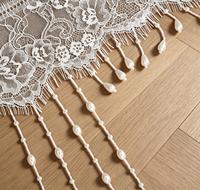 Voile de mariée court en mousseline avec perles, couvre-tête, mantille, voile de prière catholique pour l'église