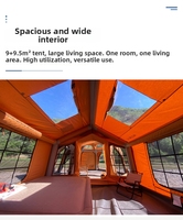 Grande tente de camping gonflable 9 ㎡   9.5 ㎡   Tente extérieure spacieuse multifonctionnelle pour grande famille, imperméable, tentes extérieures personnalisées