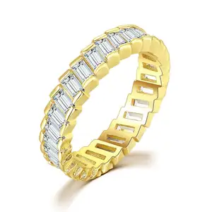 HOYONジュエリー卸売ファッションキュービックジルコニアアイスアウトヒップホップメンズリング結婚指輪