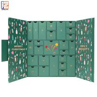 Boîte Calendrier Double Porte Personnalisée avec Tiroir à Tirer pour Emballage Cosmétique (Soins de la Peau, Vernis à Ongles, Cils, Bijoux)