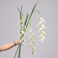 Plante artificielle suspendue en PVC : Oiseau de paradis, Paon miniature, Orchidée queue de scorpion, Plante griffe de crabe pour la maison