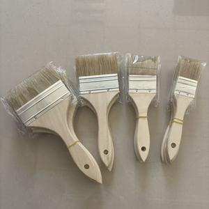 Pinceaux Qihang durables à poils naturels, manches en plastique, tailles 1 et 3 pouces pour projets de peinture domestiques et industriels (OEM/ODM) - Product Image 1