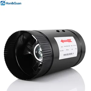 4 Inch Metalen Lucht Hogedruk Lage Ruis Hydrocultuur Inline Booster Ventilator