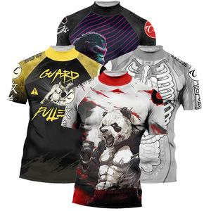 <span class=keywords><strong>โค</strong></span>ดี้เสื้อเชิ้ตผ้าสองชั้นแบบแห้งเร็วสำหรับผู้ชายผ้า14% ใยสังเคราะห์ยืดได้4ทิศทางแบบยืดได้86% กันผื่น MMA BJJ - Product Image 4