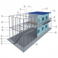 Maison en conteneur entièrement personnalisée Maison mobile économique et abordable de conception portable en T