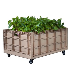 Large Patio Garden Pots Planters On Wheels Folding Outdoor Storage Cabinet