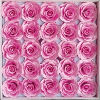 Vente en gros de roses artificielles en ruban de haute qualité, roses éternelles faites à la main pour les fournitures de bouquets