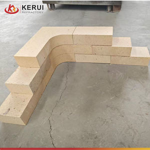 KERUI Free Design Alta calidad 1770C Ladrillos de esquina refractarios resistentes al fuego de alta alúmina del incinerador de residuos - Product Image 1
