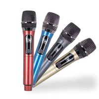 Microphone sans fil dynamique professionnel anti-interférences haute fidélité, microphone portable XLR à réduction de bruit 2,4G pour la scène et la maison