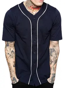 Özel süblimasyon beyzbol boş jersey 100% polyester örgü düz jersey softbol tişörtü üniforma giymek